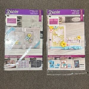 Crafter's Companion Die'sire Create-A-Card Square Twist And Side Stepper Die Lot